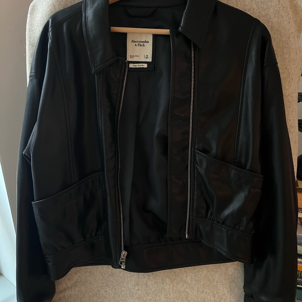 Abercrombie & Fitch Black Leather Jacket